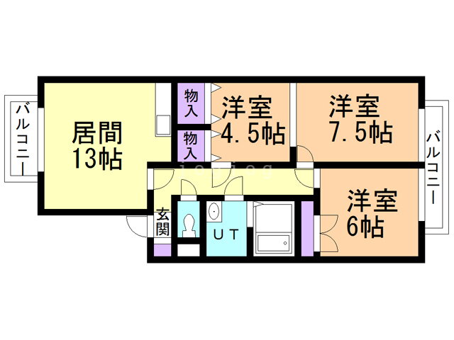 ロイヤルマコト桂木 1階 3LDK 賃貸物件詳細