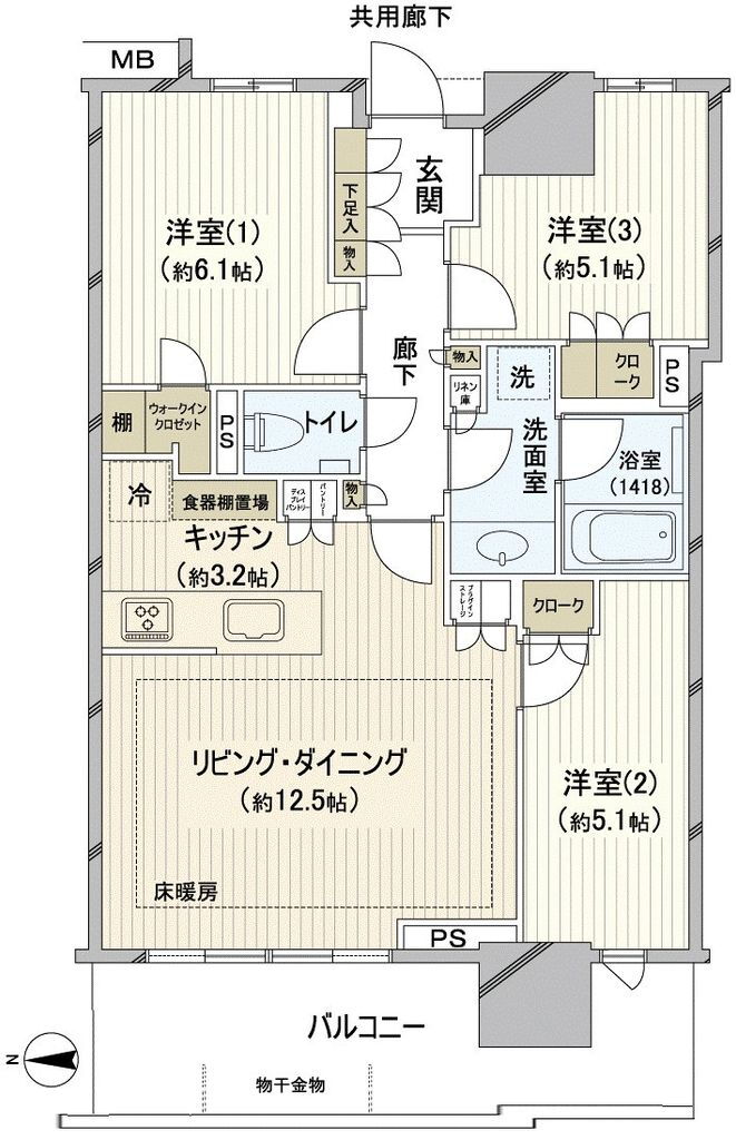 幕張ベイパーク　ミッドスクエアタワー 15階 3LDK 賃貸物件詳細