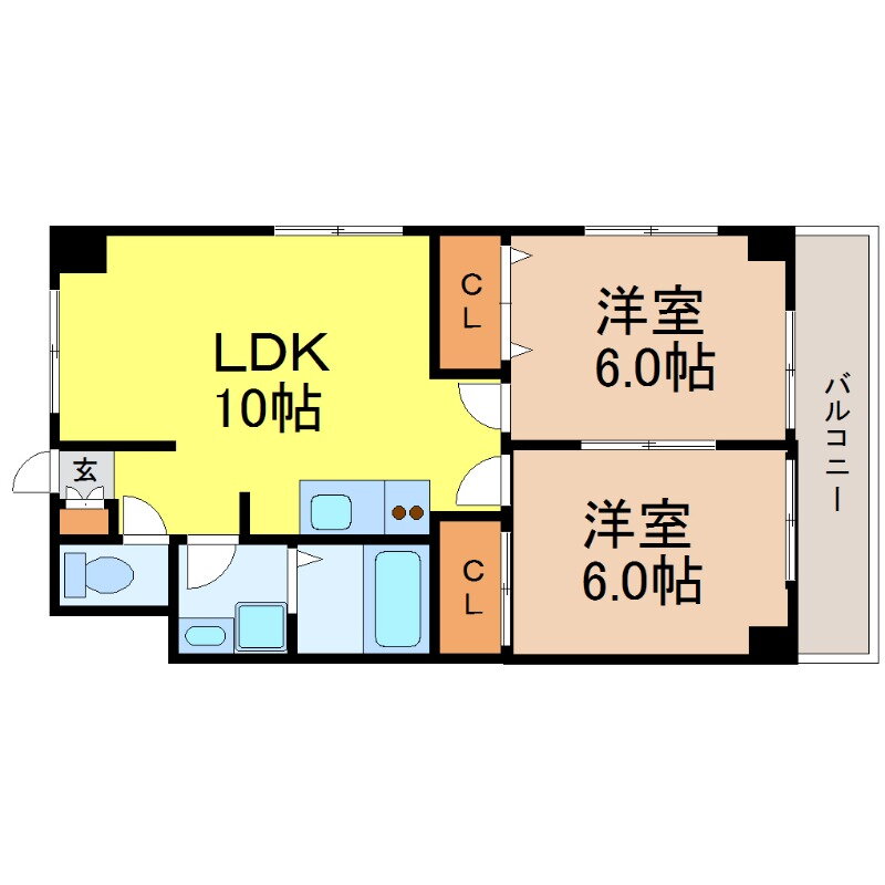 愛知県名古屋市熱田区四番２ 六番町駅 2LDK マンション 賃貸物件詳細