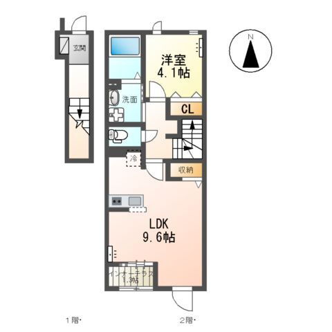 岐阜県大垣市本今４ 大垣駅 1LDK アパート 賃貸物件詳細