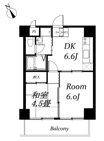 チェスターハウス鶴見 8階 2DK 賃貸物件詳細