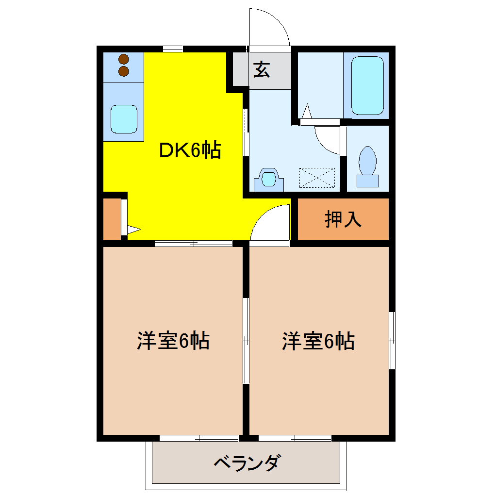 茨城県桜川市富士見台２ 岩瀬駅 2DK アパート 賃貸物件詳細
