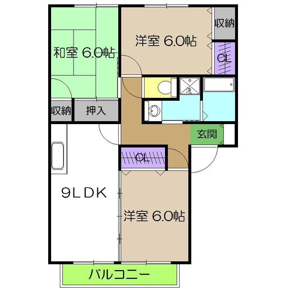 高知県高知市丸池町 3LDK アパート 賃貸物件詳細