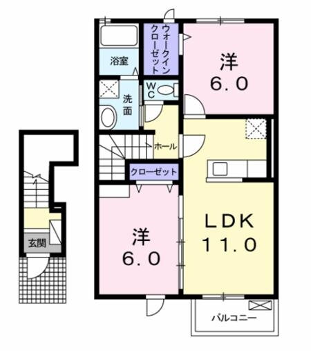 茨城県神栖市大野原７ 小見川駅 2LDK アパート 賃貸物件詳細
