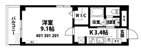 神奈川県横浜市南区永楽町２ 伊勢佐木長者町駅 1K マンション 賃貸物件詳細
