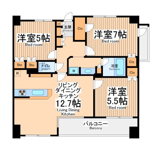 神奈川県相模原市南区上鶴間本町３ 町田駅 3LDK マンション 賃貸物件詳細