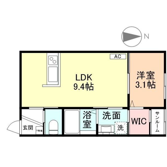 富山県富山市田中町５ 新庄田中駅 1LDK アパート 賃貸物件詳細