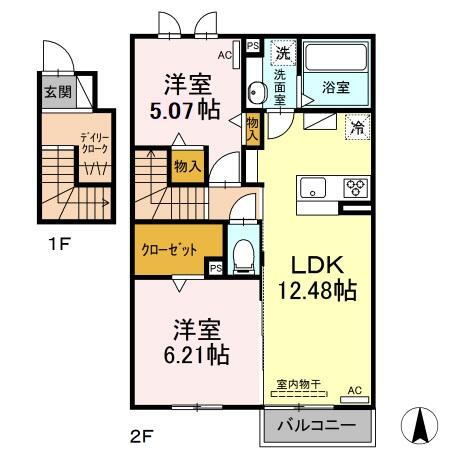 愛知県豊川市本野町東野添 豊川駅 2LDK アパート 賃貸物件詳細