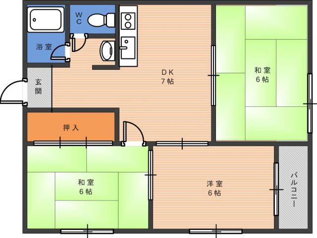 プレジール中野 5階 3DK 賃貸物件詳細