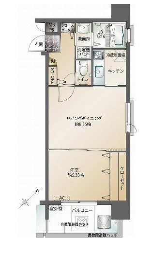 エンクレスト天神南ＩＩＩ 3階 2K 賃貸物件詳細