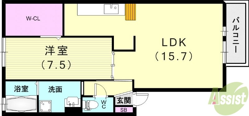 兵庫県明石市船上町 西新町駅 1LDK アパート 賃貸物件詳細