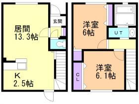 北海道札幌市北区太平二条３ 太平駅 2LDK アパート 賃貸物件詳細