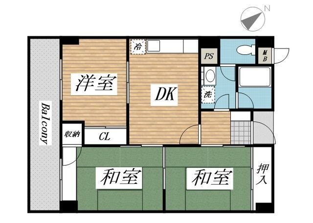プレアール志徳 3階 3DK 賃貸物件詳細