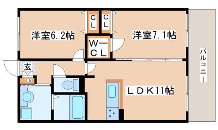 兵庫県神戸市西区北別府１ 伊川谷駅 2LDK マンション 賃貸物件詳細