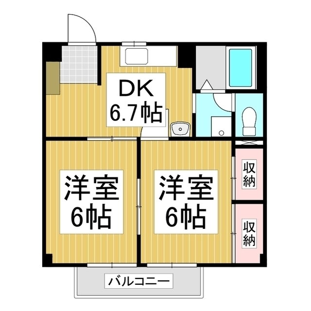 長野県岡谷市長地御所２ 下諏訪駅 2DK アパート 賃貸物件詳細