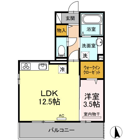 愛媛県松山市朝生田町３ いよ立花駅 1LDK アパート 賃貸物件詳細