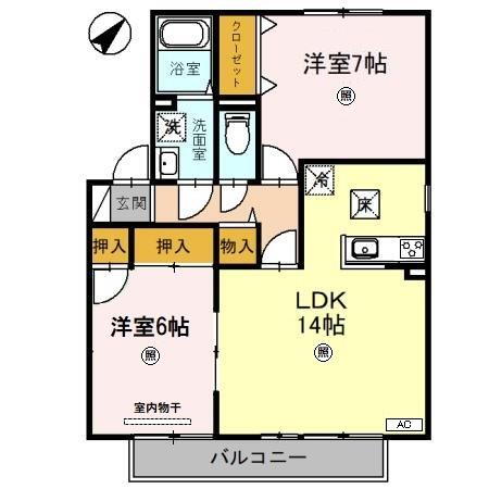 滋賀県栗東市小柿１ 草津駅 2LDK アパート 賃貸物件詳細