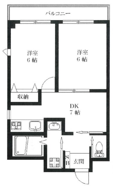 ヒルズＫ 2階 2DK 賃貸物件詳細
