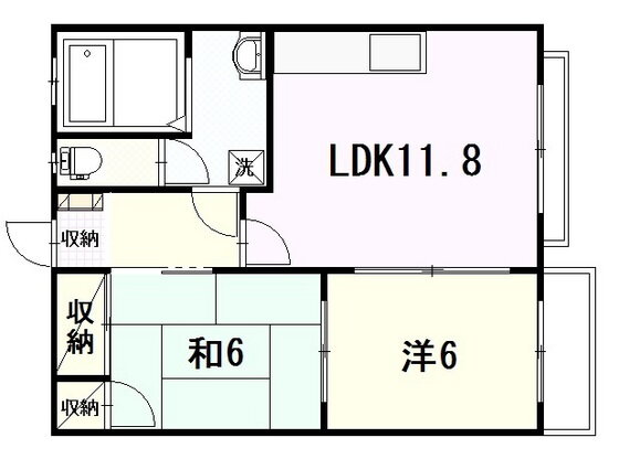 広島県広島市東区矢賀３ 矢賀駅 2LDK アパート 賃貸物件詳細