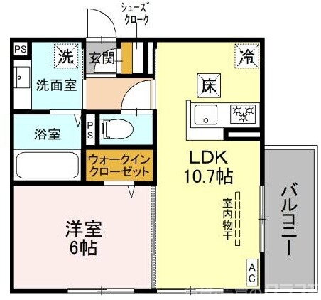 ＧＲＡＭＭ六地蔵Ｂ棟（グラーム六地蔵Ｂ棟） 2階 1LDK 賃貸物件詳細