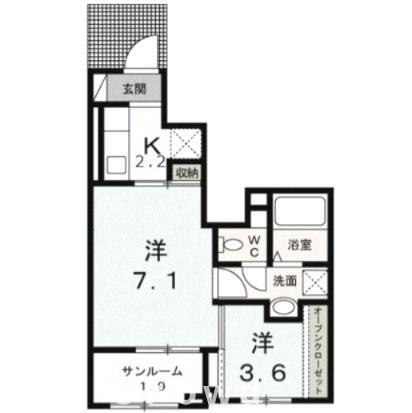 群馬県高崎市下之城町 倉賀野駅 2K アパート 賃貸物件詳細