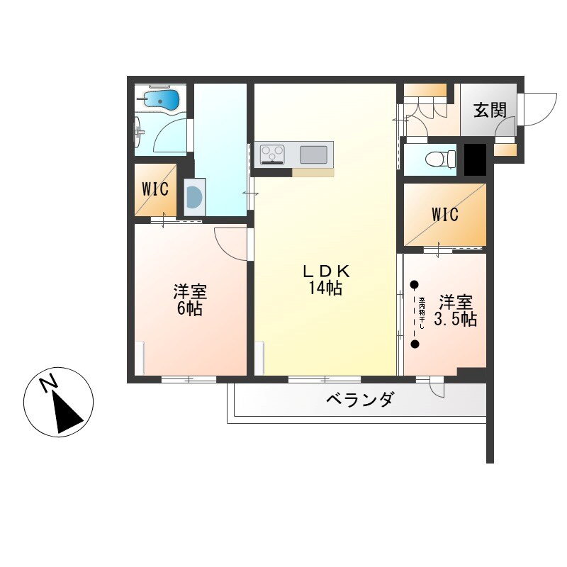 栃木県宇都宮市平松本町 2LDK アパート 賃貸物件詳細