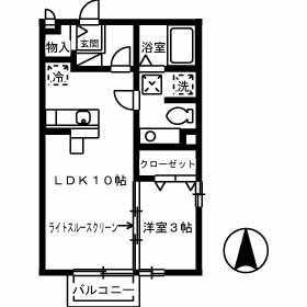 岡山県岡山市北区西崎本町 備前三門駅 1LDK アパート 賃貸物件詳細