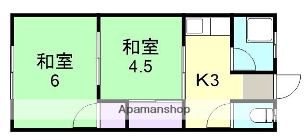 岡山県倉敷市徳芳 中庄駅 2K アパート 賃貸物件詳細