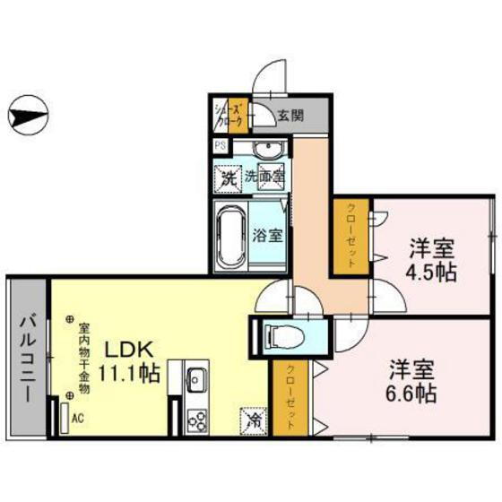 Ｈａｐｐｉｎｅｓｓ・ｆｏｒｔｒｅｓｓ 1階 2LDK 賃貸物件詳細