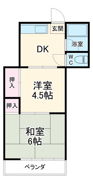 千葉県市川市鬼高２ 下総中山駅 2DK アパート 賃貸物件詳細