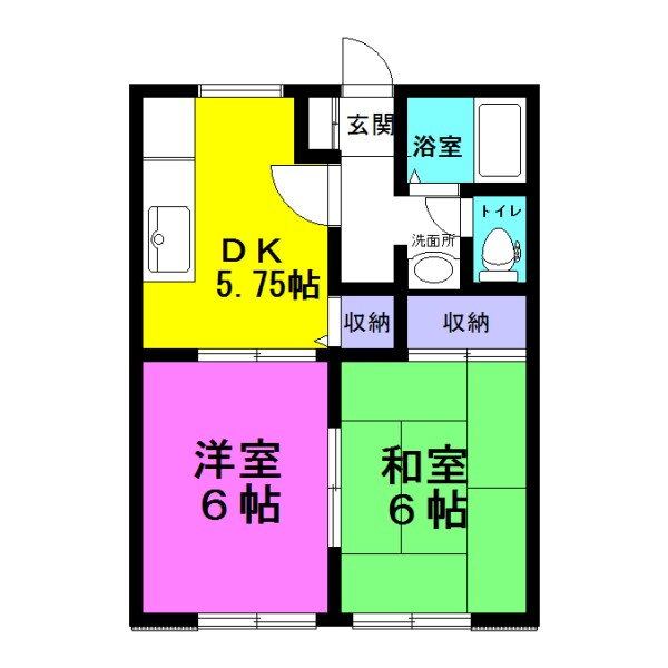 茨城県牛久市中央１ 牛久駅 2DK アパート 賃貸物件詳細