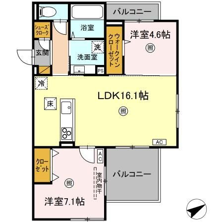 茨城県水戸市姫子２ 赤塚駅 2LDK アパート 賃貸物件詳細