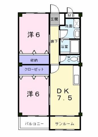 秋田県秋田市泉南２ 秋田駅 2DK マンション 賃貸物件詳細