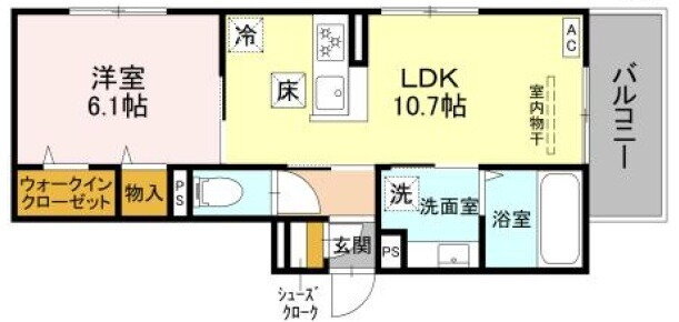 ＧＲＡＭＭ六地蔵Ｂ棟（グラーム六地蔵Ｂ棟） 2階 1LDK 賃貸物件詳細