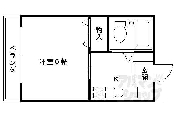 京都府京都市右京区常盤村ノ内町 太秦駅 1K マンション 賃貸物件詳細