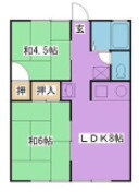 赤司アパート 1階 2LDK 賃貸物件詳細