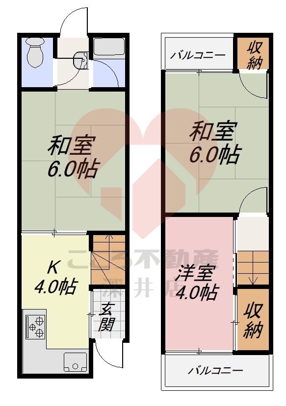 大阪市生野区中川５丁目戸建 3K 賃貸物件詳細