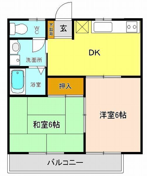 プチハイム 2階 2DK 賃貸物件詳細