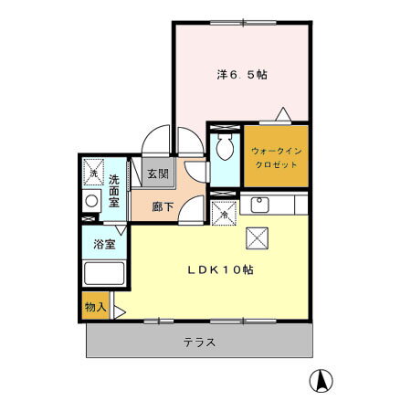 アクティブ　Ｃ棟 1階 1LDK 賃貸物件詳細