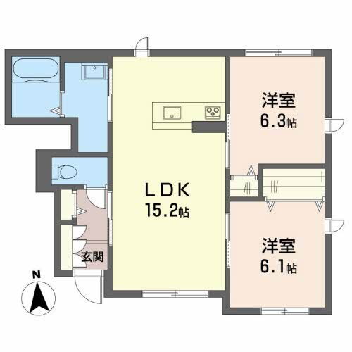 愛媛県松山市南吉田町 松山市駅 2LDK アパート 賃貸物件詳細