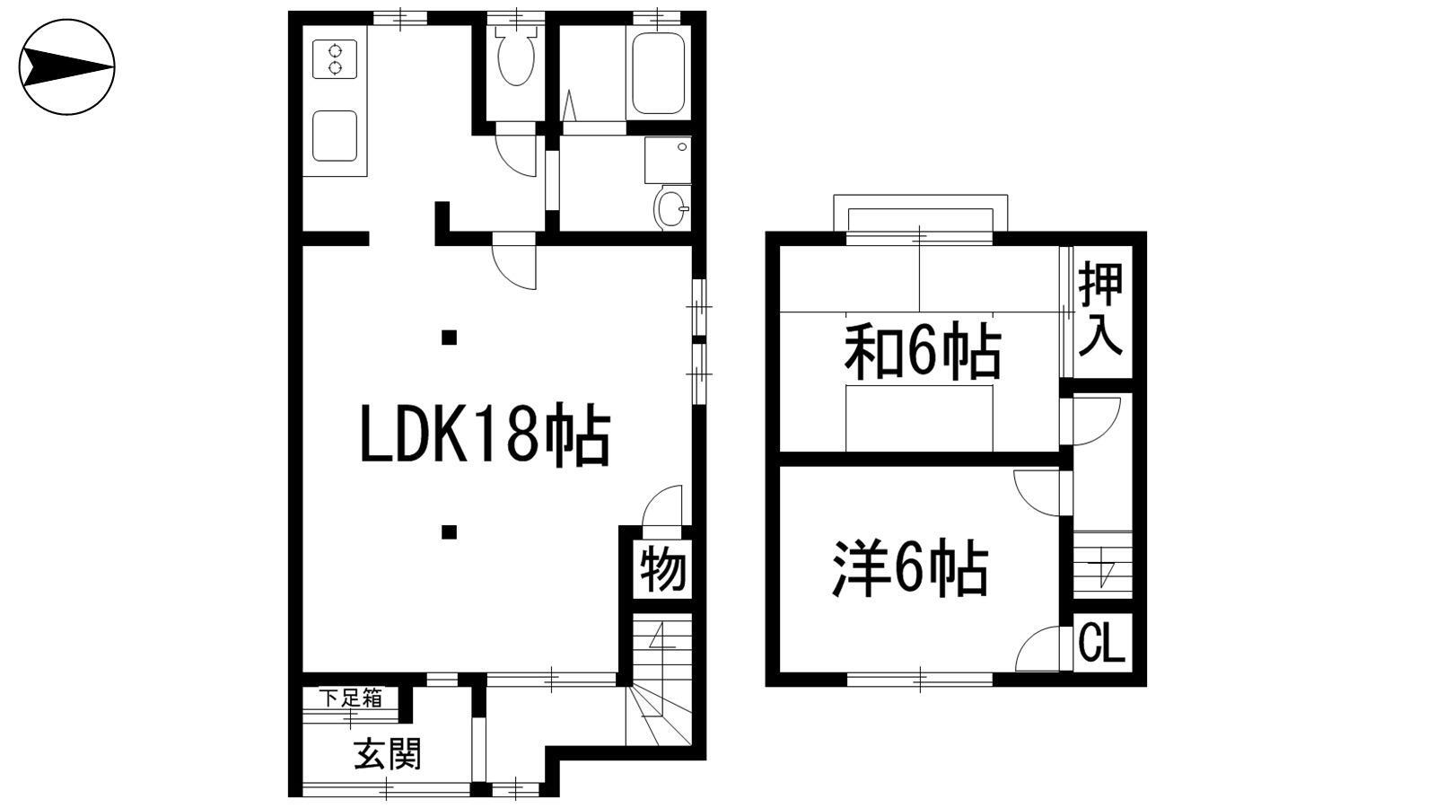 大阪府池田市綾羽１ 池田駅 2LDK 一戸建て 賃貸物件詳細