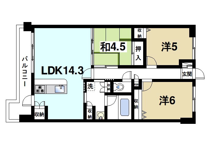 奈良県奈良市法華寺町 新大宮駅 3LDK マンション 賃貸物件詳細