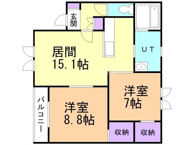 北海道帯広市西二十三条南２ 2LDK アパート 賃貸物件詳細