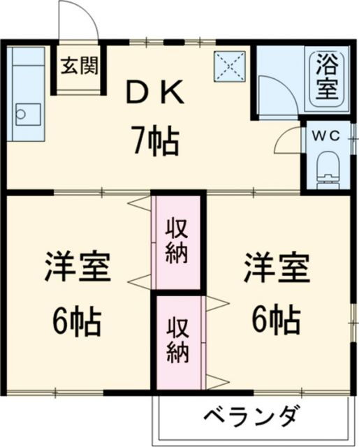 埼玉県越谷市蒲生３ 蒲生駅 2DK アパート 賃貸物件詳細
