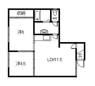 北海道旭川市北門町１３ 旭川駅 2LDK アパート 賃貸物件詳細