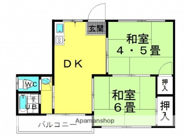 中津スターマンション 3階 2DK 賃貸物件詳細