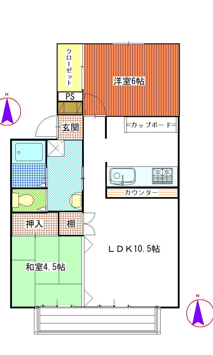 福島県福島市丸子字東前 卸町駅 2LDK アパート 賃貸物件詳細