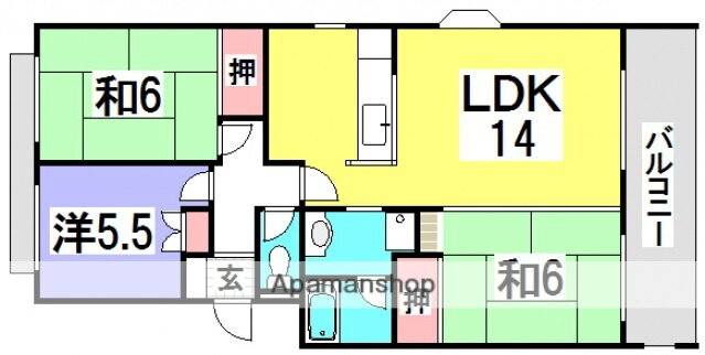 広島県広島市西区井口台１ 新井口駅 3LDK マンション 賃貸物件詳細