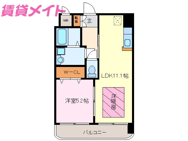 三重県松阪市大黒田町 松阪駅 1LDK マンション 賃貸物件詳細
