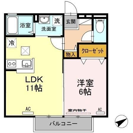 岡山県倉敷市連島町鶴新田 三菱自工前駅 1LDK アパート 賃貸物件詳細